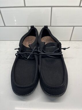NWOT Itazero Casual Black Slip-On Canvas Loafers size 13w
